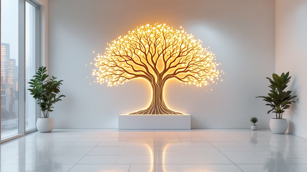 futuristic tree on information futuristic tree on information