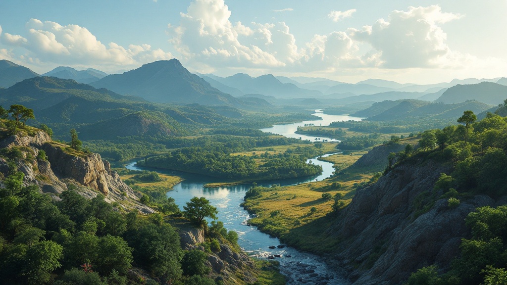 a serene landscape with minimal impact mining operations