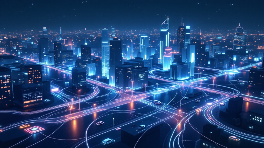 futuristic city with edge devices on every corner futuristic city with edge devices on every corner