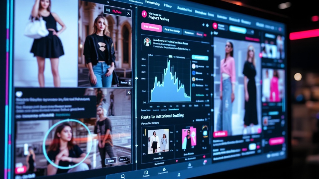 ai algorithm analyzing tiktok and instagram fashion posts in real time