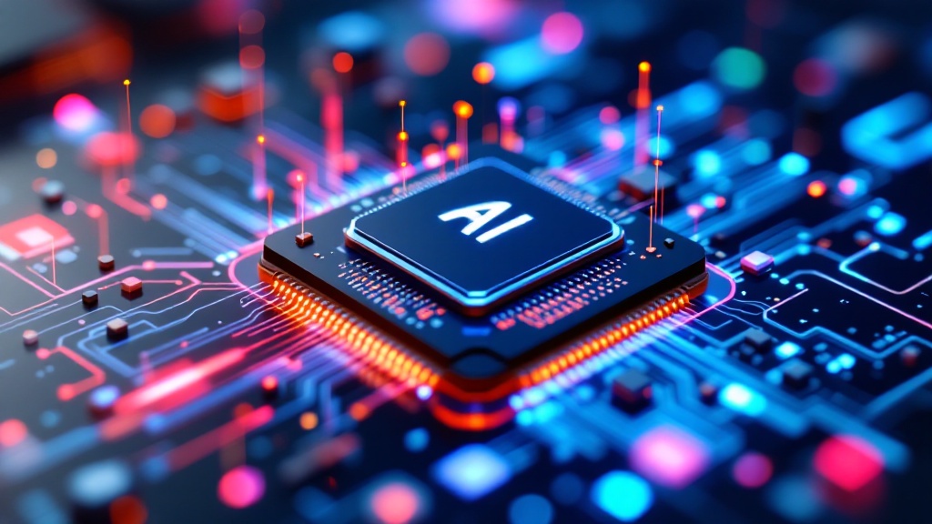 close-up of a compact ai chip embedded inside a smartphone or sensor device close-up of a compact ai chip embedded inside a smartphone or sensor device
