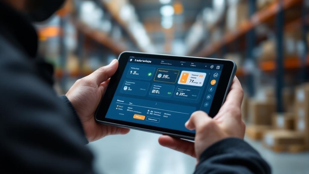 a close-up scene of a logistics company’s warehouse assistant gpt interface