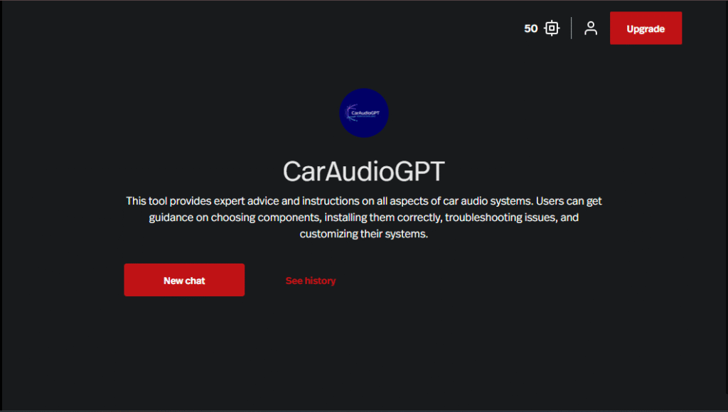 car audio gpt interface