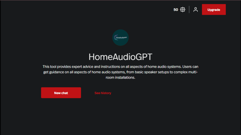 home audio gpt interface