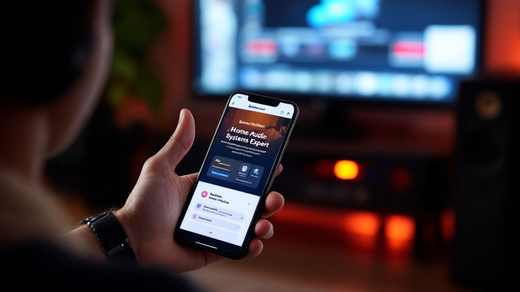 a person using home audio expert tool