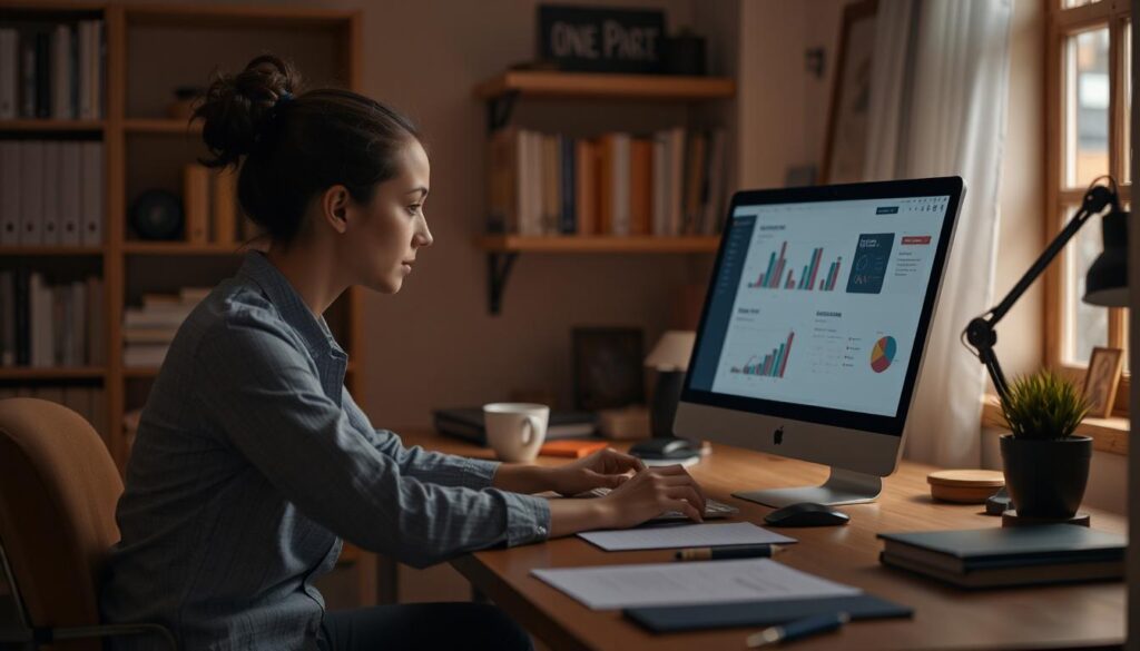 a professional using a computer